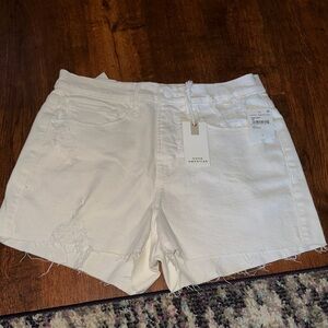 Good American White Good 90s Jean Shorts